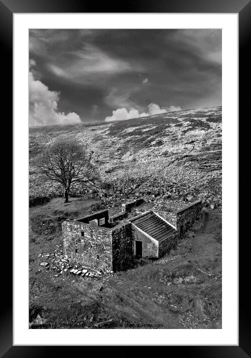 Wuthering Heights, ruined farmhouse Framed Mounted Print by Chris North