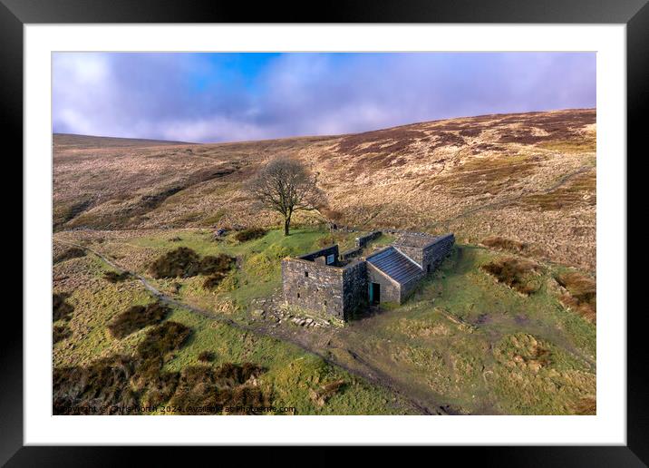 Farmhouse on Top Withens Framed Mounted Print by Chris North