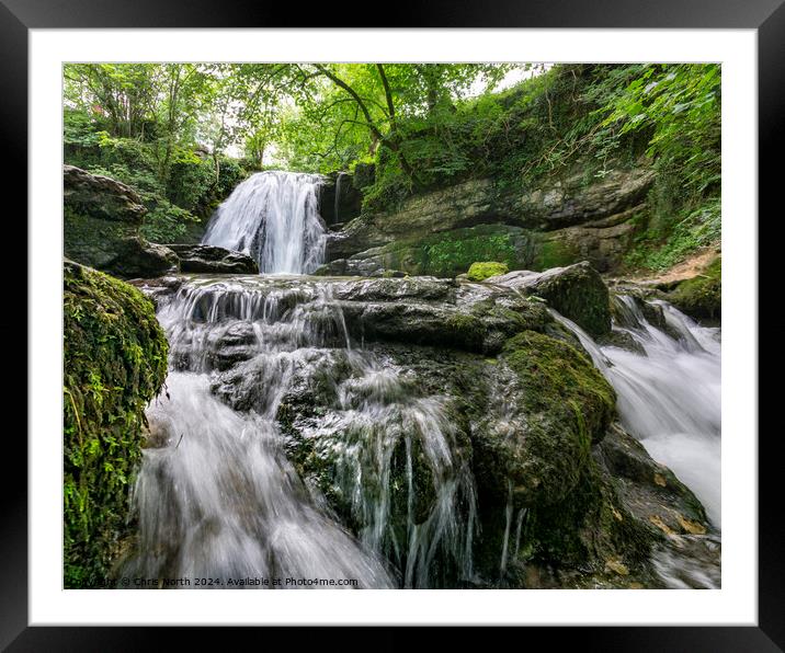 Janets Foss in Malhamdale. Framed Mounted Print by Chris North