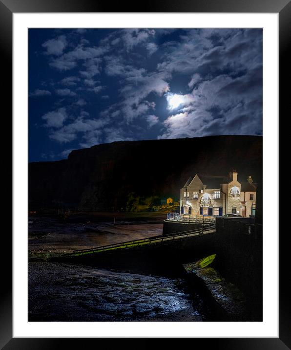 The Cod and Lobster pub in Staithes. Framed Mounted Print by Chris North