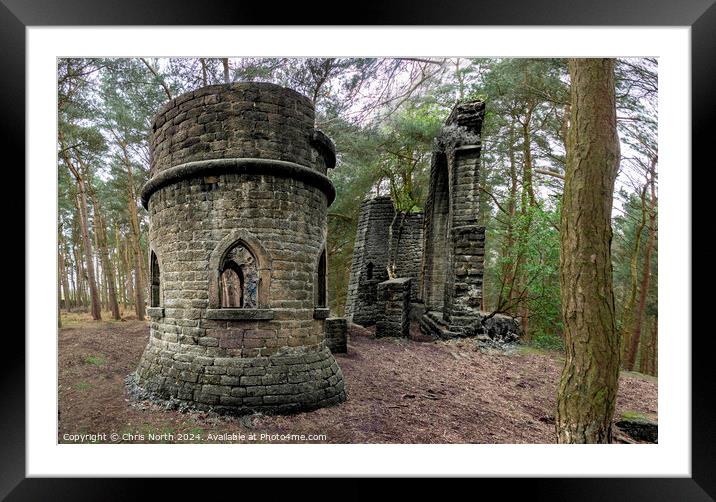 Ferdinand folly, in Harden Woods, Bingley Framed Mounted Print by Chris North
