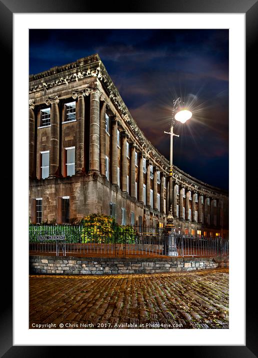 Royal Crescent, Bath Framed Mounted Print by Chris North