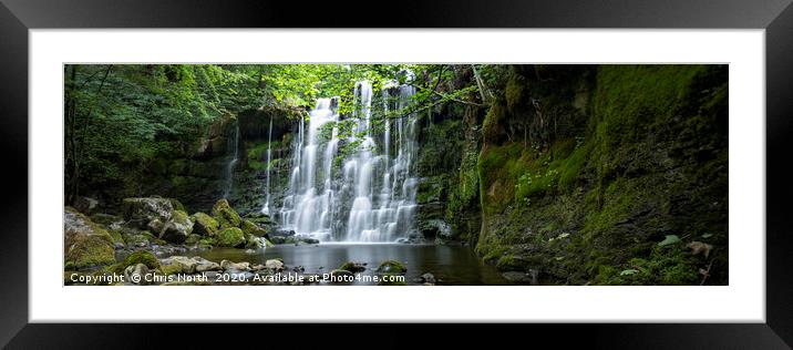 Scale Haw Force Waterfall. Framed Mounted Print by Chris North