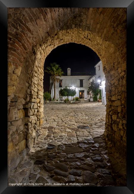 Castle entryway, Castellar de la Frontera Framed Print by Chris North