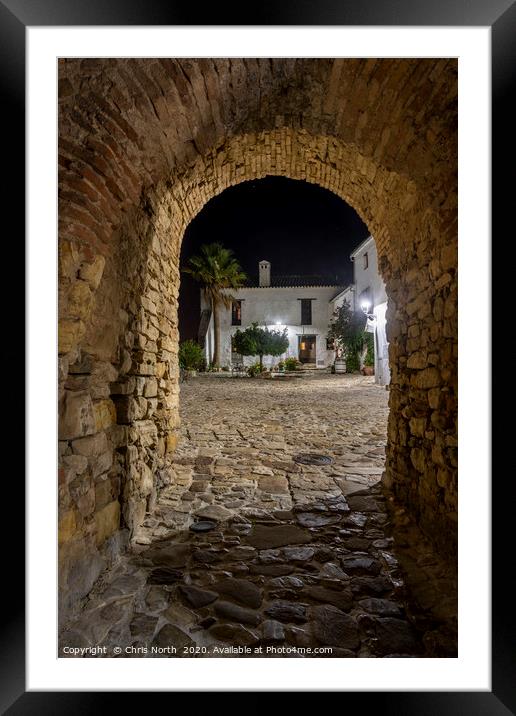 Castle entryway, Castellar de la Frontera Framed Mounted Print by Chris North