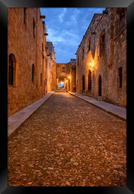 Street of the Knights,  Rhodes Framed Print by Chris North