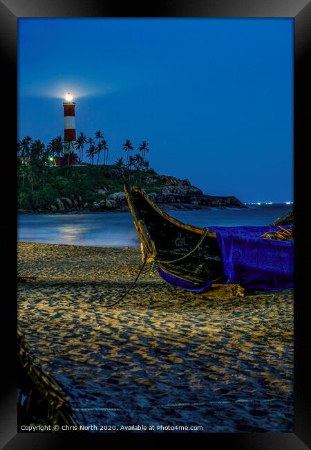 Kovalam Lighthouse, India Framed Print by Chris North