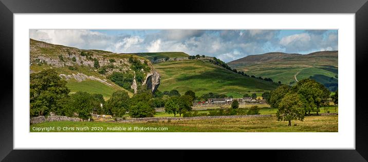 Kilnsey Crag. Framed Mounted Print by Chris North