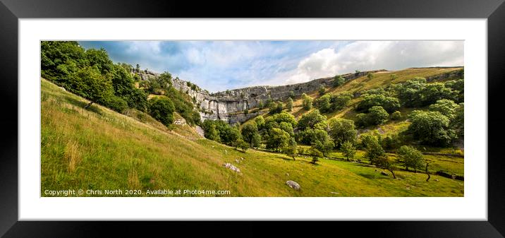 Malham Cove in Yorkshire. Framed Mounted Print by Chris North