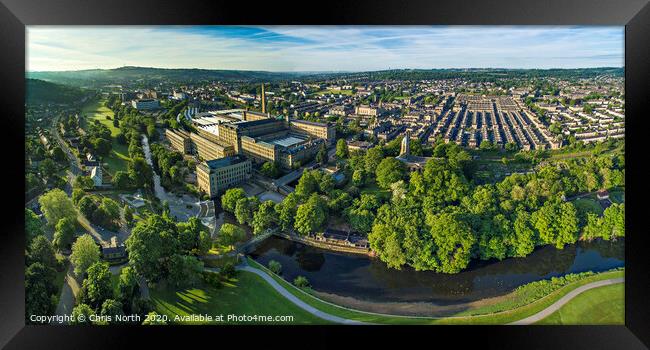 Saltaire Village  Framed Print by Chris North