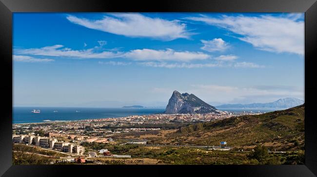 Gibraltar and the Mediterranean Sea. Framed Print by Chris North