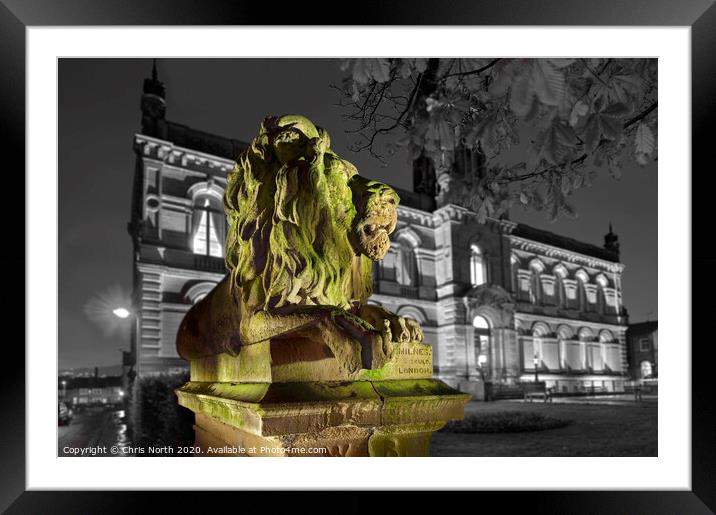 Saltaire Lions Framed Mounted Print by Chris North