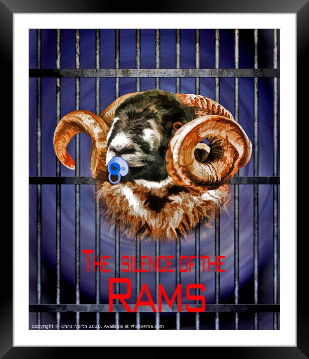 The silence of the Rams. Framed Mounted Print by Chris North