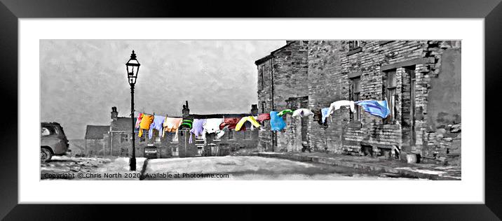 1963 Hudson Road washday, Leeds. Framed Mounted Print by Chris North