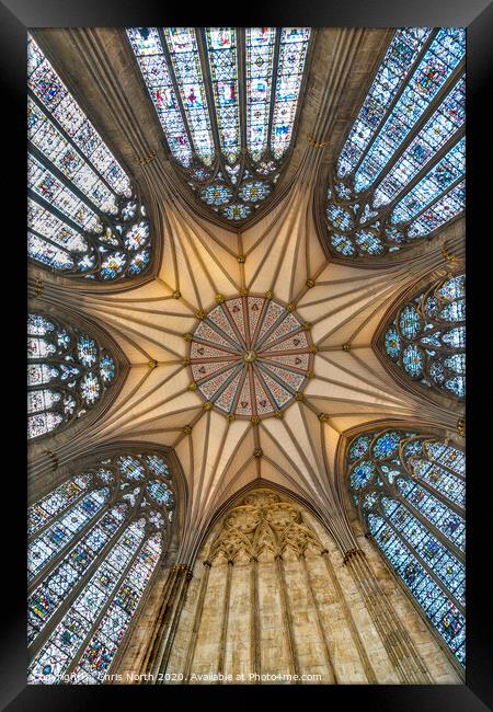  Chapter House ceiling detail. Framed Print by Chris North