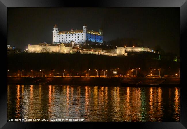 Bratislava Castle annd  the River Danube. Framed Print by Chris North