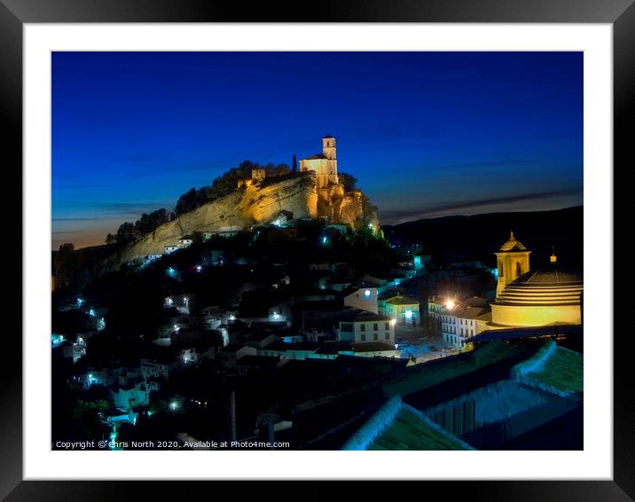 Montefrio by night. Framed Mounted Print by Chris North