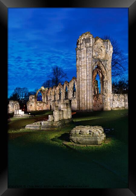 St Mary's Abbey, York. Framed Print by Chris North
