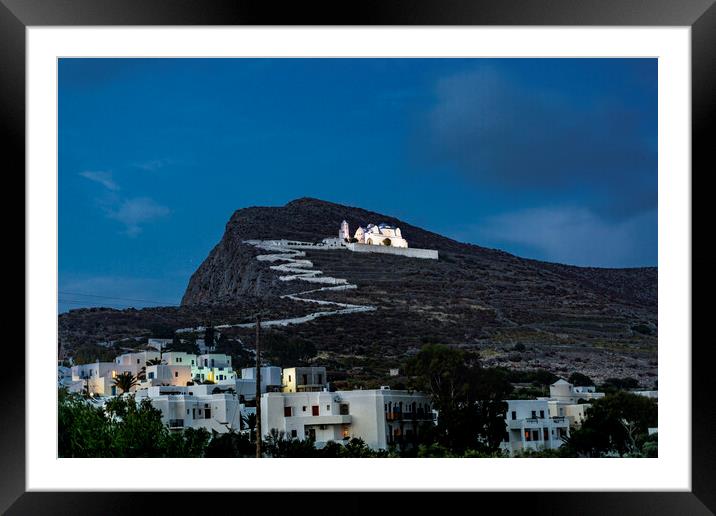 Church of Panagia,  Folegandros. Framed Mounted Print by Chris North