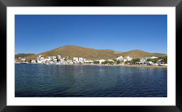 Loutra Village Kythnos, Greek islands. Framed Mounted Print by Chris North