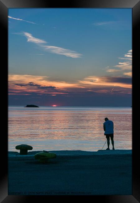 Sunset at Kythnos,  Greek Islands. Framed Print by Chris North