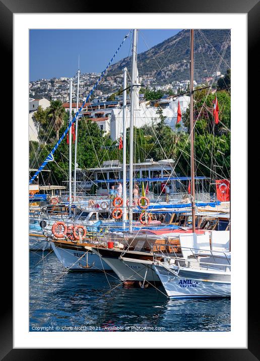 Kalkan harbour, Turkey. Framed Mounted Print by Chris North