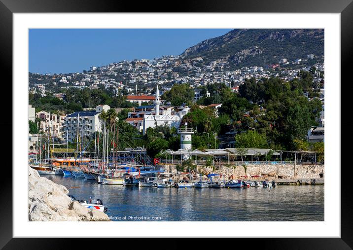 The harbour village at Kalkan, Turkey. Framed Mounted Print by Chris North