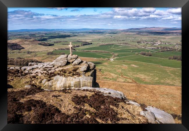 Rylstone Cross On Barden Moor Framed Print by Chris North