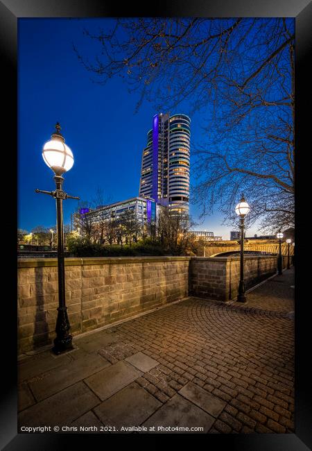Bridgewater Place, Leeds by Night Framed Print by Chris North