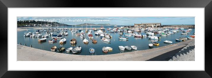 Boats in Lyme Regis harbour Framed Mounted Print by Mike Rogers