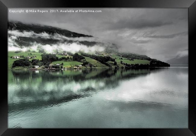 Early morning in the Norwegian fjords              Framed Print by Mike Rogers