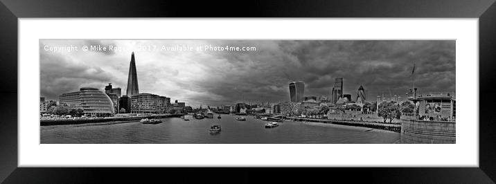 The Thames from Tower Bridge Framed Mounted Print by Mike Rogers