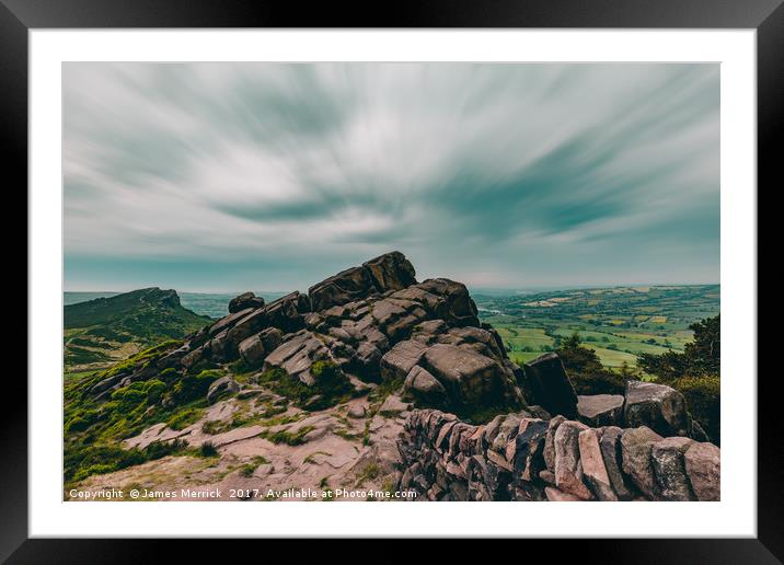 The Roaches, Staffordshire landscape Framed Mounted Print by James Merrick