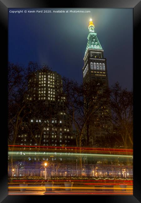 The Clock Tower, Madison park, Flatiron district N Framed Print by Kevin Ford
