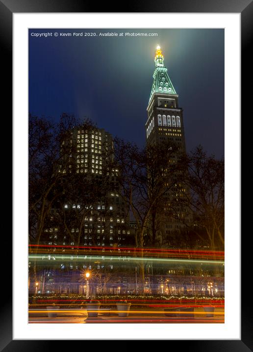 The Clock Tower, Madison park, Flatiron district N Framed Mounted Print by Kevin Ford