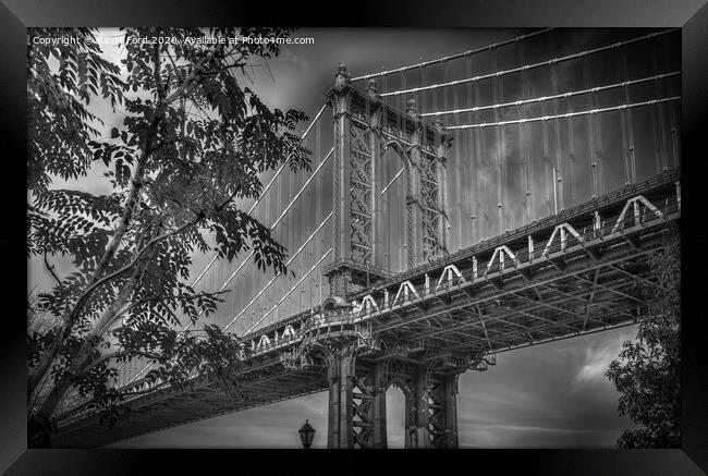 Manhattan Bridge NYC Framed Print by Kevin Ford