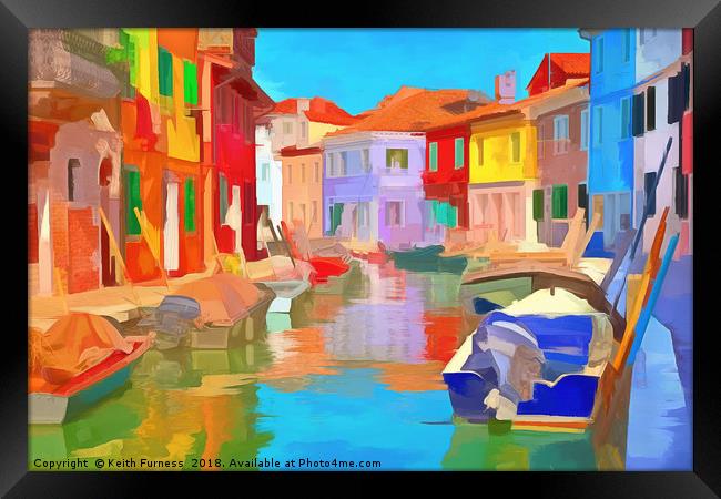 Burano Island Framed Print by Keith Furness