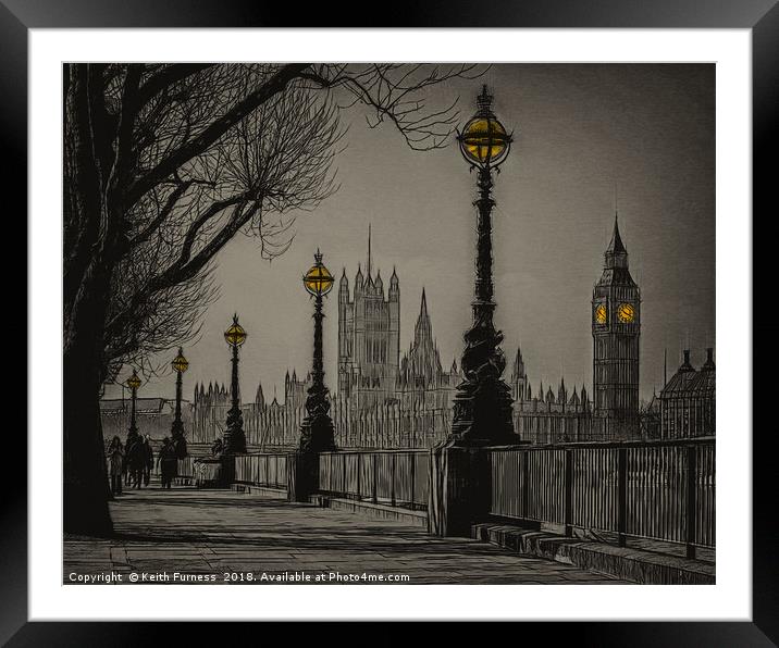 Southbank Framed Mounted Print by Keith Furness