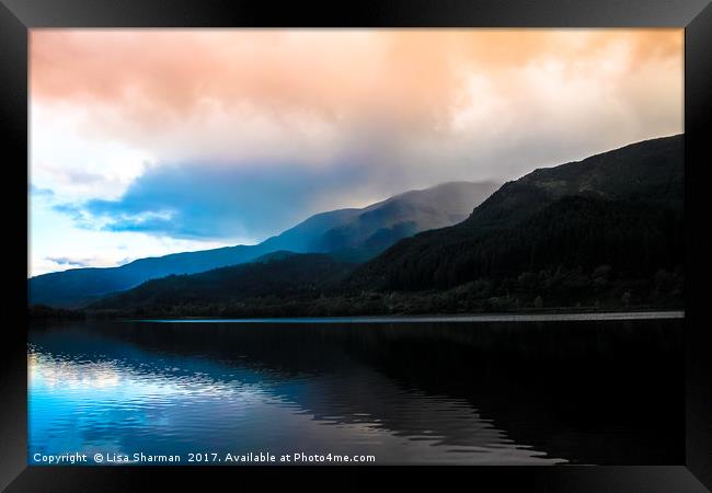 Banks of Loch Lubnaig in Scotland Framed Print by  
