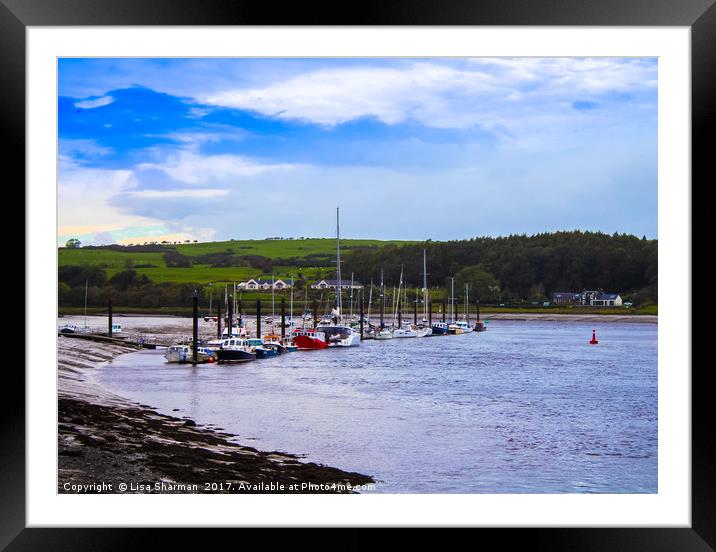 Fishing harbour in Kirkcudbright, Scotland Framed Mounted Print by  