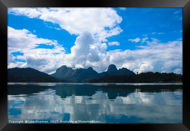 Cloud reflections in water Framed Print by  