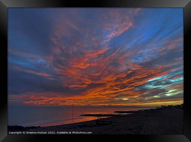 Seaside Sunset Framed Print by Graeme Hutson