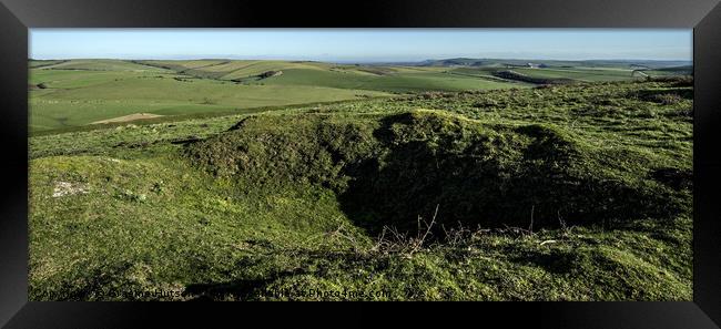 South Downs view Framed Print by Graeme Hutson