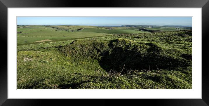 South Downs view Framed Mounted Print by Graeme Hutson