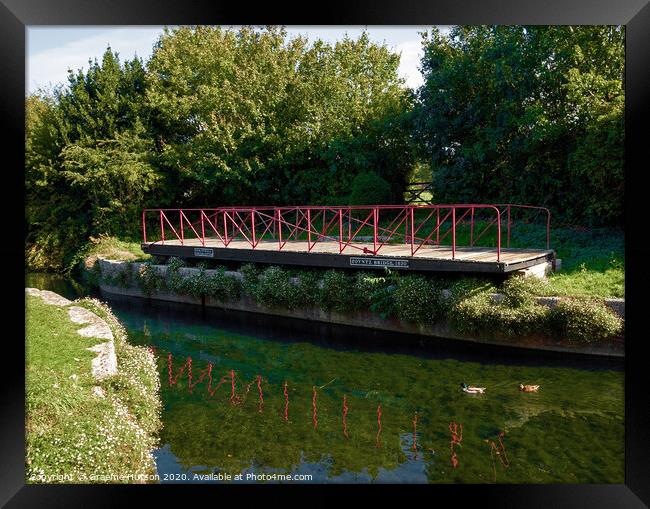 Canal swing bridge Framed Print by Graeme Hutson