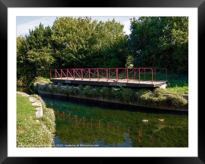 Canal swing bridge Framed Mounted Print by Graeme Hutson