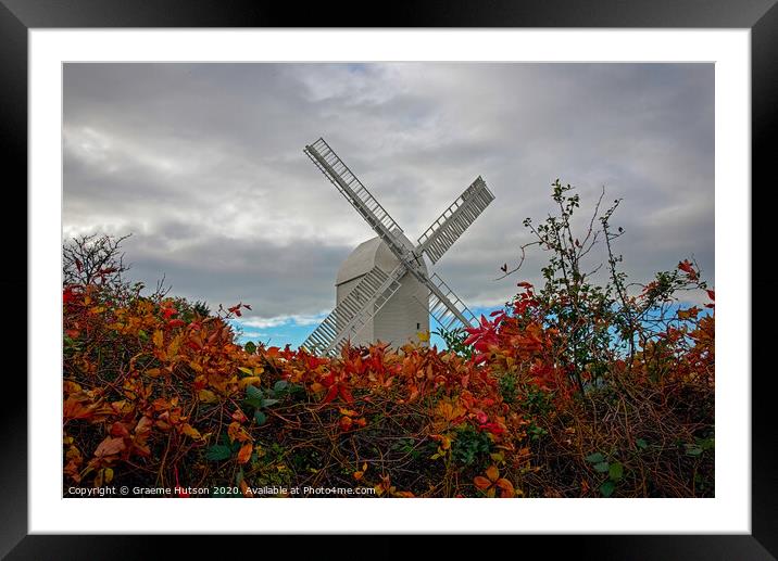 Windmill and Autumn Colours Framed Mounted Print by Graeme Hutson