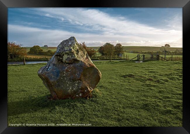 An ancient standing stone Framed Print by Graeme Hutson