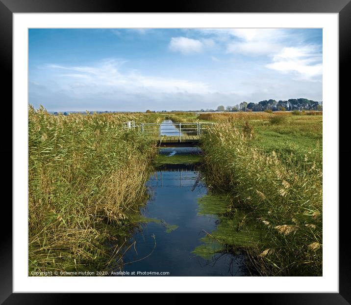 Footbridge over a stream Framed Mounted Print by Graeme Hutson