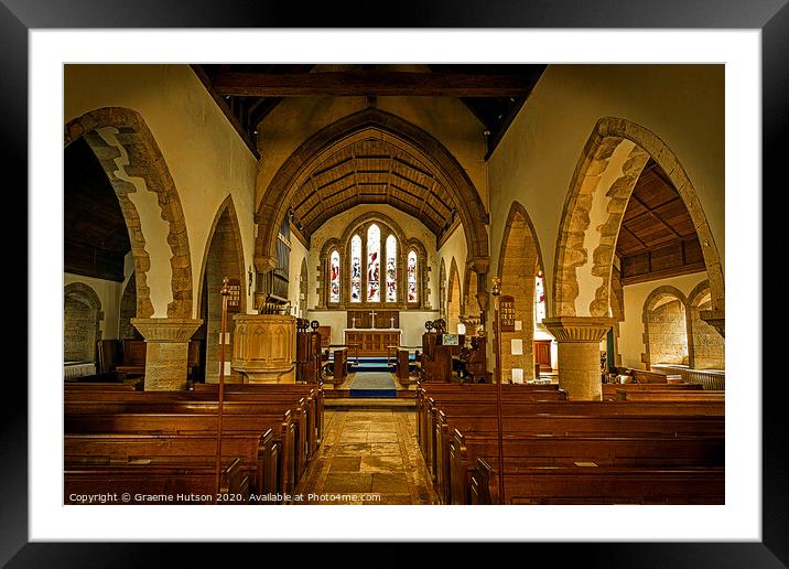 Church pulpit, altar and pews Framed Mounted Print by Graeme Hutson